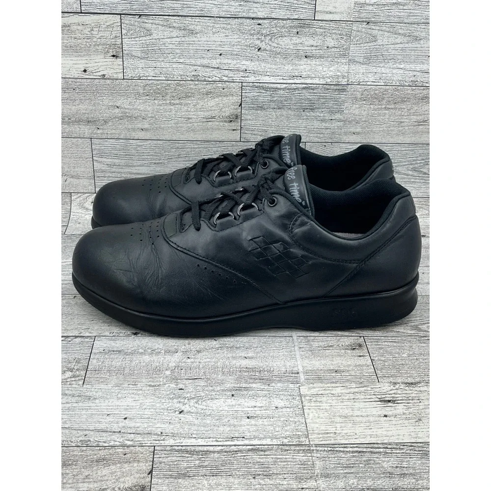 SAS Free Time Women Sz 8.5W Black Leather Walking Shoes Sneakers Made‎ in USA